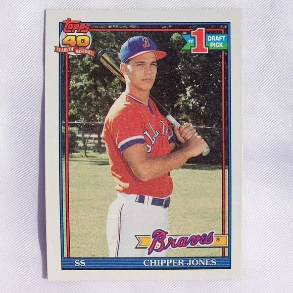 1991 Topps Chipper Jones “#1 Draft Pick” Card - Picture 3 of 7